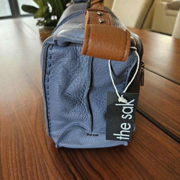 The Sak Blue and Brown Hobo Bag - Picture 5 of 11